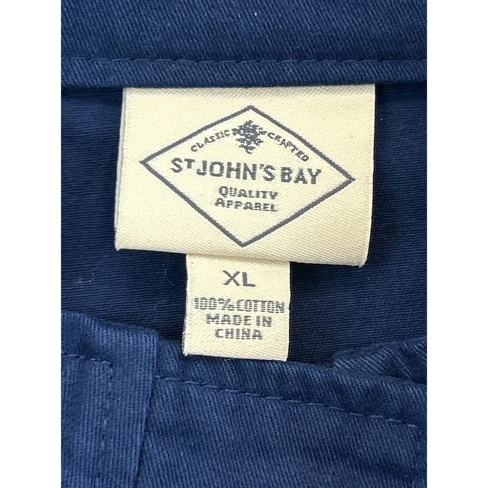 St Johns‎ Bay Classic Anorak Jacket Womens XL Blue Cotton Utility Pockets - Picture 4 of 7